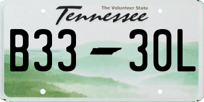 TN license plate B3330L