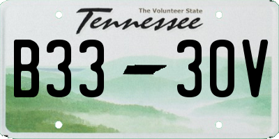 TN license plate B3330V