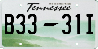 TN license plate B3331I