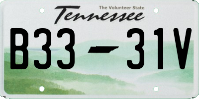 TN license plate B3331V