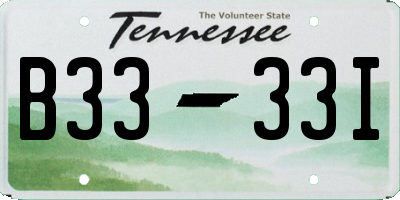 TN license plate B3333I
