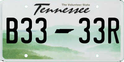 TN license plate B3333R