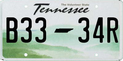 TN license plate B3334R