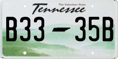 TN license plate B3335B