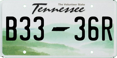 TN license plate B3336R