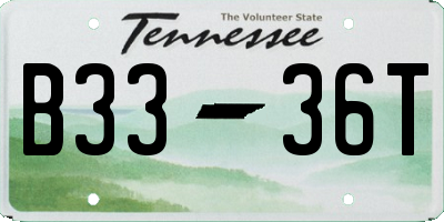 TN license plate B3336T