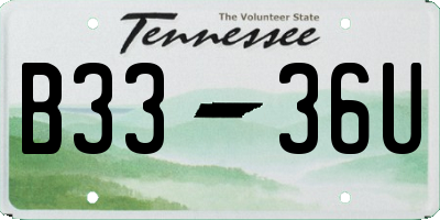 TN license plate B3336U