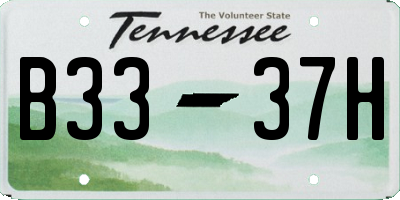 TN license plate B3337H