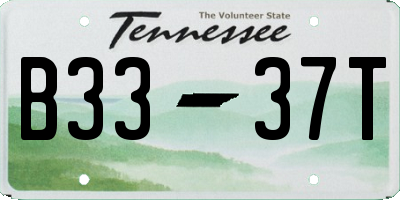 TN license plate B3337T