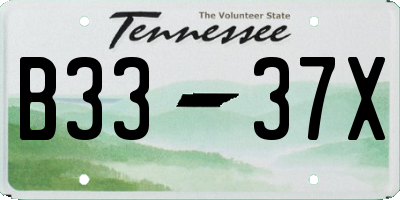 TN license plate B3337X