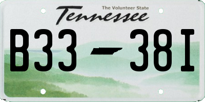 TN license plate B3338I