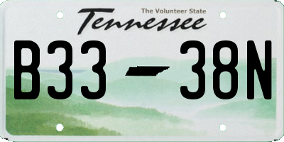 TN license plate B3338N