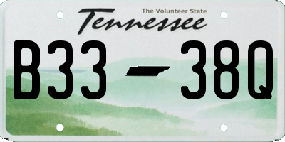TN license plate B3338Q