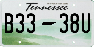 TN license plate B3338U