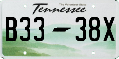 TN license plate B3338X