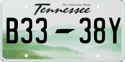 TN license plate B3338Y