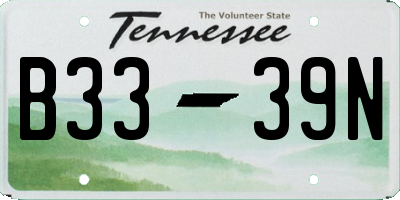 TN license plate B3339N