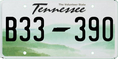 TN license plate B3339O