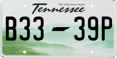 TN license plate B3339P