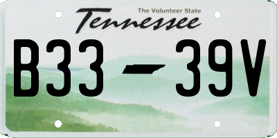 TN license plate B3339V