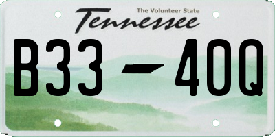 TN license plate B3340Q
