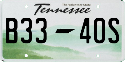 TN license plate B3340S