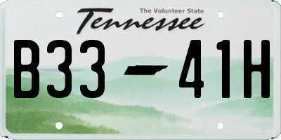 TN license plate B3341H