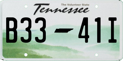 TN license plate B3341I