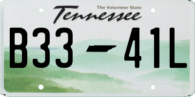 TN license plate B3341L