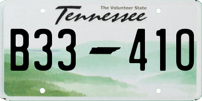 TN license plate B3341O