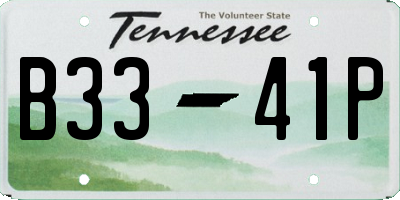 TN license plate B3341P