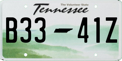 TN license plate B3341Z