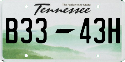 TN license plate B3343H