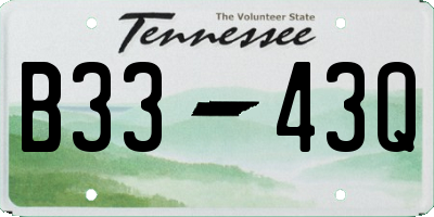 TN license plate B3343Q