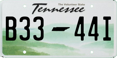 TN license plate B3344I