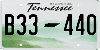 TN license plate B3344O