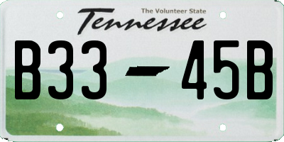 TN license plate B3345B