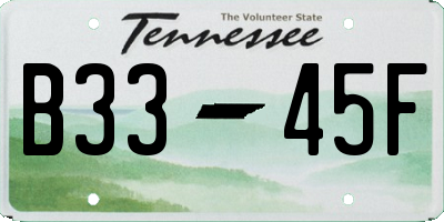 TN license plate B3345F