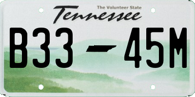 TN license plate B3345M