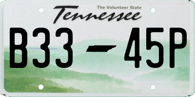 TN license plate B3345P
