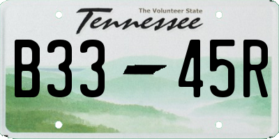 TN license plate B3345R