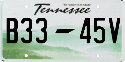 TN license plate B3345V