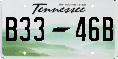 TN license plate B3346B