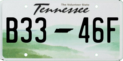 TN license plate B3346F