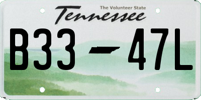 TN license plate B3347L