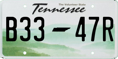TN license plate B3347R