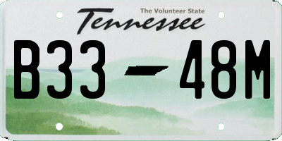 TN license plate B3348M