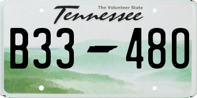 TN license plate B3348O