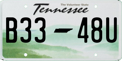 TN license plate B3348U