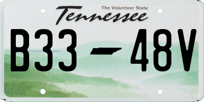 TN license plate B3348V